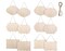 12PCS Unfinished Wood Crafts, Rectangle Wood Blanks Sign for Crafts, Wood Plaque for Cricut Projects, Wooden Hanging Craft Door Signs Wall Art Farmhouse Festival Decoration 5 x 6 Inch(Style B)